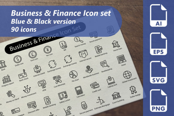 Business Finance Line Graphics for Modern Design