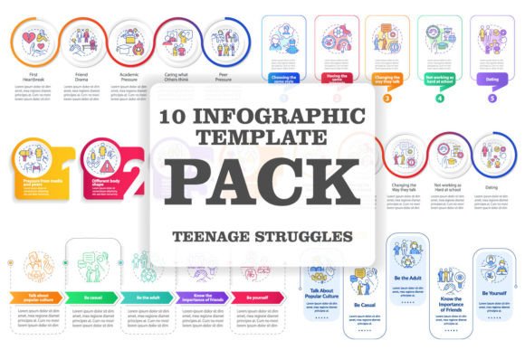 Common Teenage Issues Graphics for Brand Campaigns