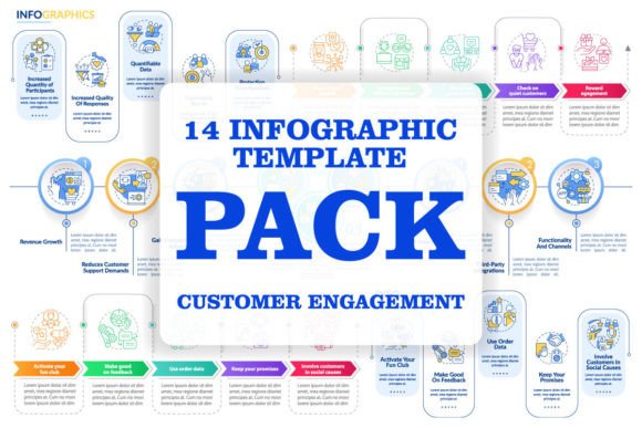 Customer Engagement Infographic Set Graphics