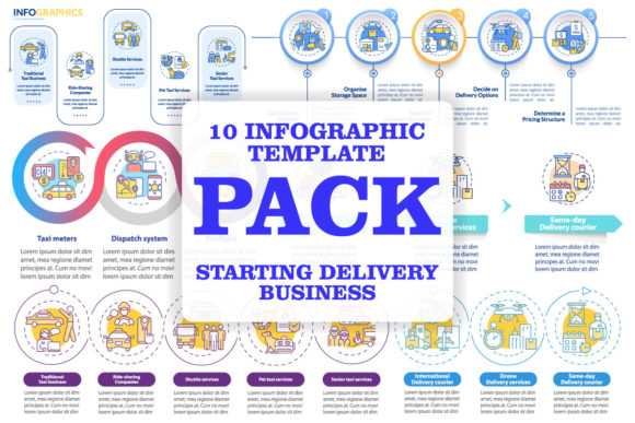 Delivery Business Infographic Graphics