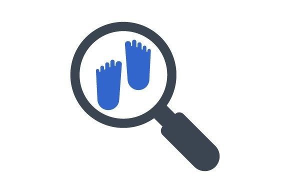 Footprint Searching Icon: A Graphic Asset for Local Branding