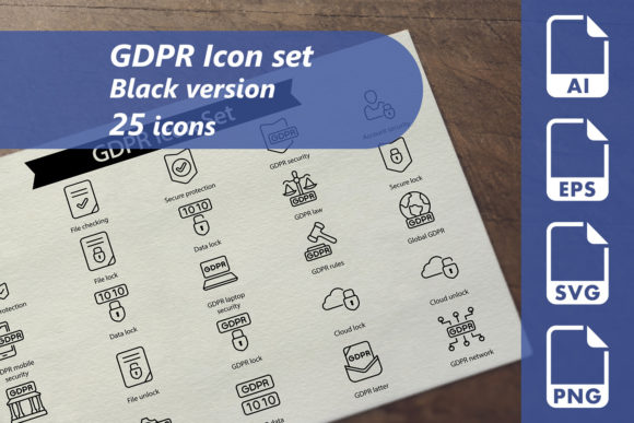 GDPR Line Icons for Modern Branding