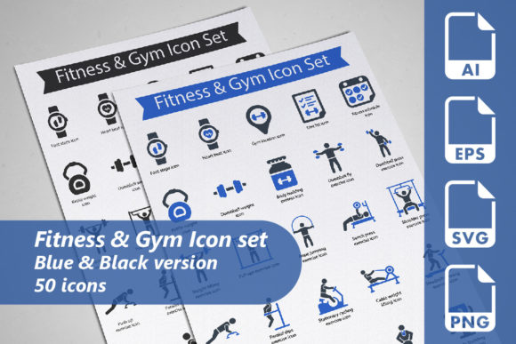 Graphic Asset Review: Fitness Gym Icon Set