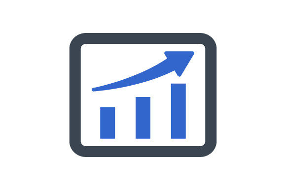 Growth Report Icon Graphics