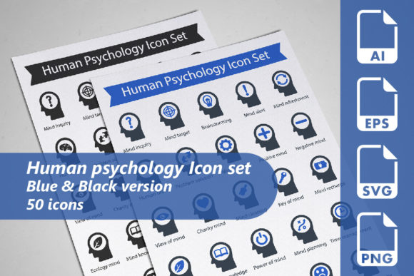 Human Psychology Icon Set Graphics