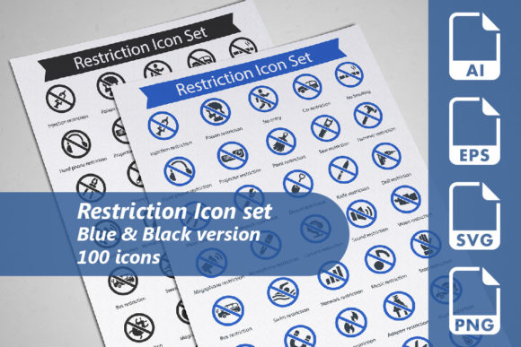 Restriction Icon Set: A Graphic Designer’s Take on Branding Essentials