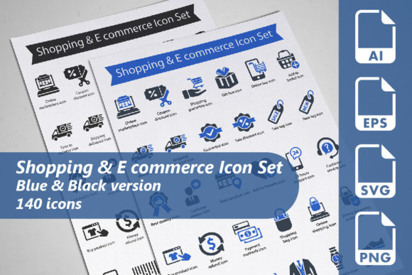 Shopping Ecommerce Icon Set Graphics