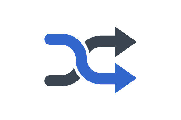 Shuffle Random Icon Graphics for Digital Sellers