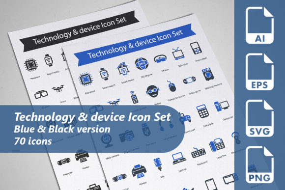 Technology Device Icon Set Graphics
